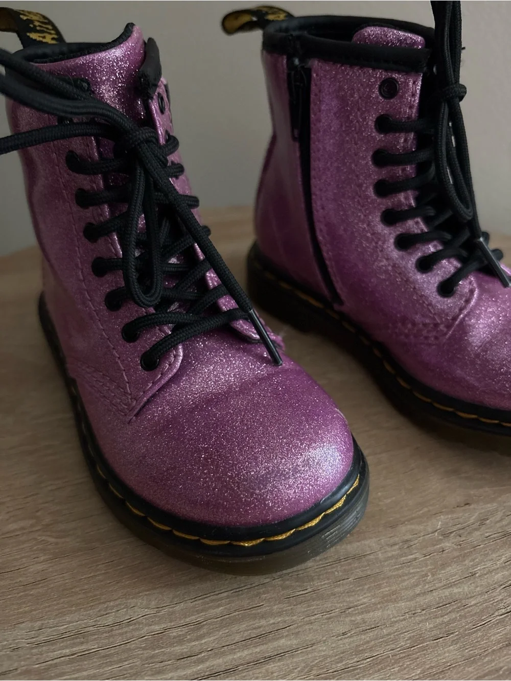 Dr. Martens 1460 Purple Glitter boots Toddler Size 8